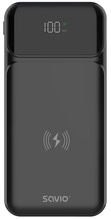 Enerģijas krātuve SAVIO POWER BANK wireless10000mAh (BA-09)