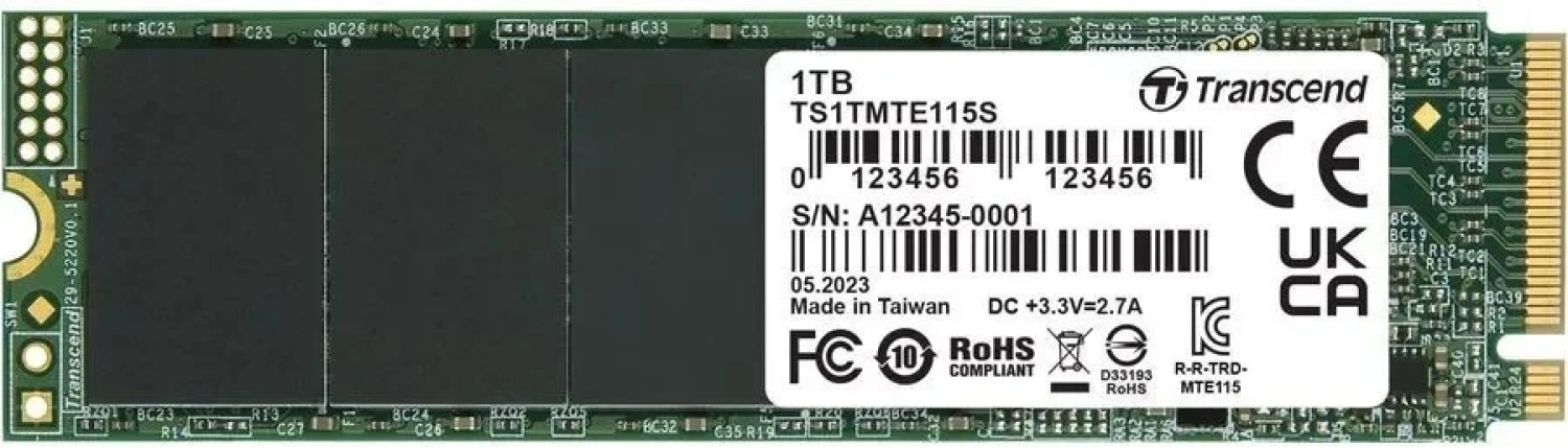 Cietais disks Transcend 115S 1TB (TS1TMTE115S)
