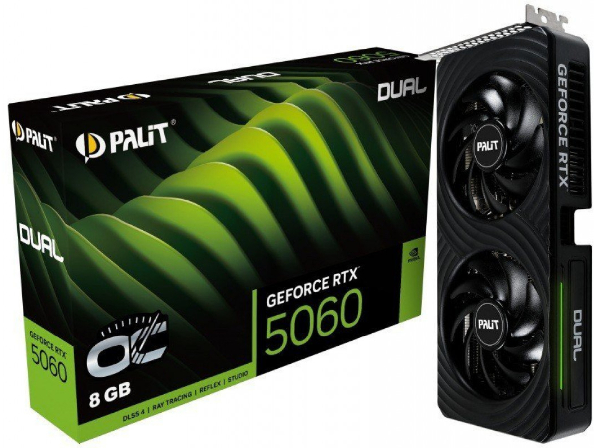 Videokarte Palit Dual RTX 5060 8GB OC (NE75060S19P1-GB2063D)