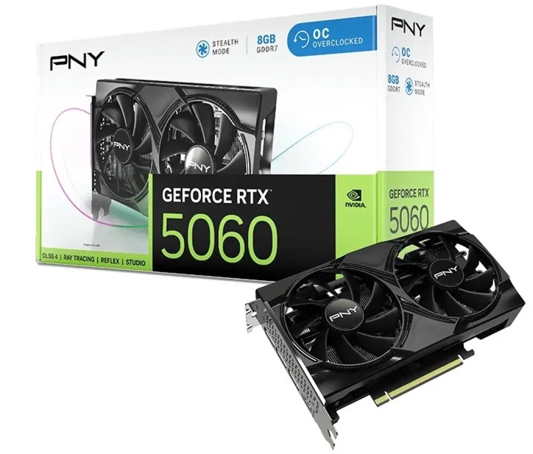Videokarte PNY GeForce RTX 5060 Dual Fan 8GB (VCG50608DFXPB1-O)