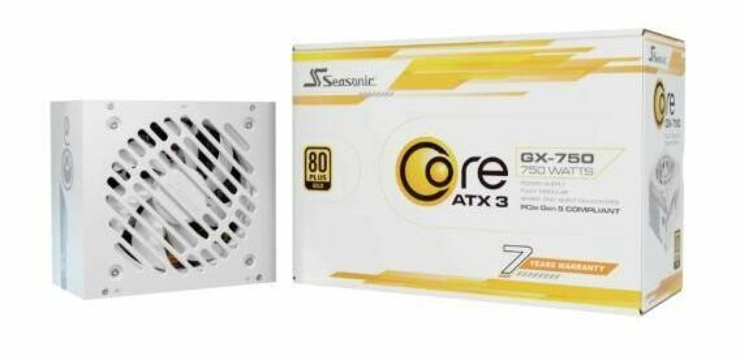 Barošanas bloks Seasonic CORE GX White 750W 80 PLUS GOLD (SRP-CGX751-A5A32SF-W)