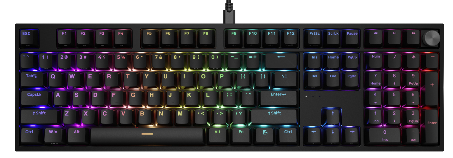 Klaviatūra Genesis Thor 404 Black Gateron Yellow Pro (NKG-2297)