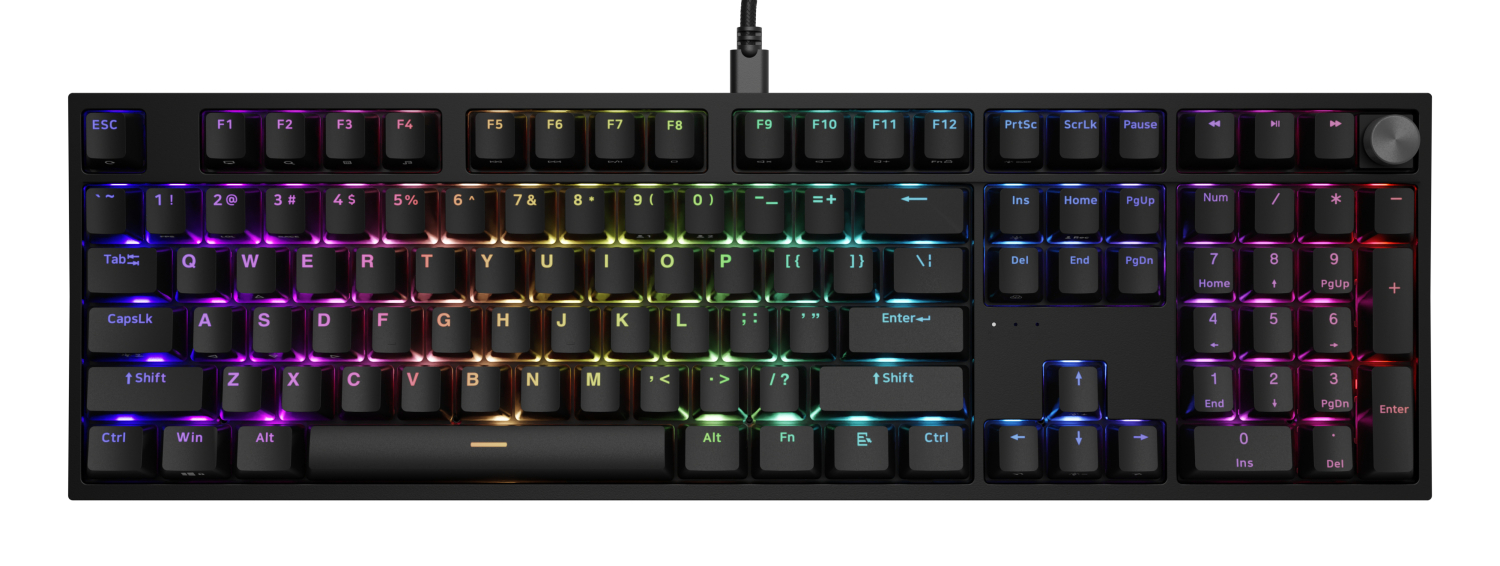 Klaviatūra Genesis Thor 404 RGB Black Outemu Peach Silent (NKG-2298)