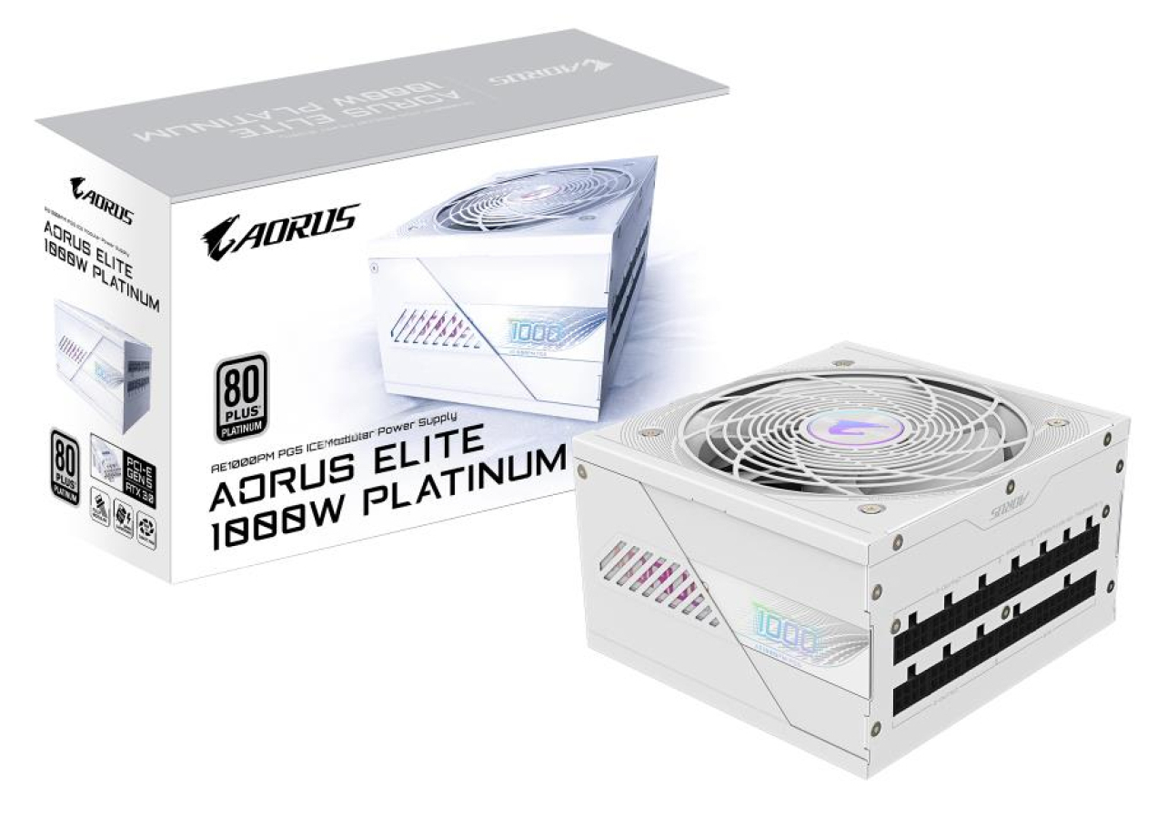 Barošanas bloks Gigabyte AORUS Elite 1000W 80 Plus Platinium Ice White (GP-AE1000PMPG5ICE)