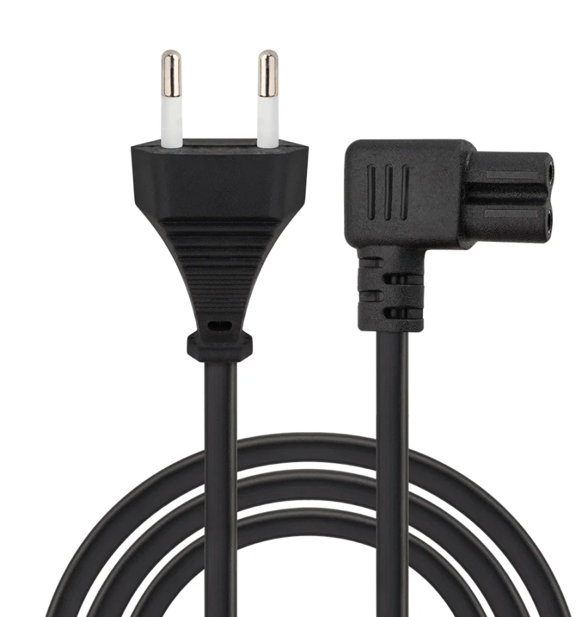 Kabelis Savio Power Cord C7 CL-186 Angled 5m Black (CL-186)