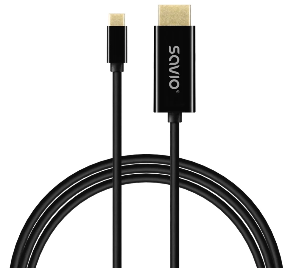 Kabelis Savio USB-C Male - HDMI Male 1m CL-190 (CL-190)