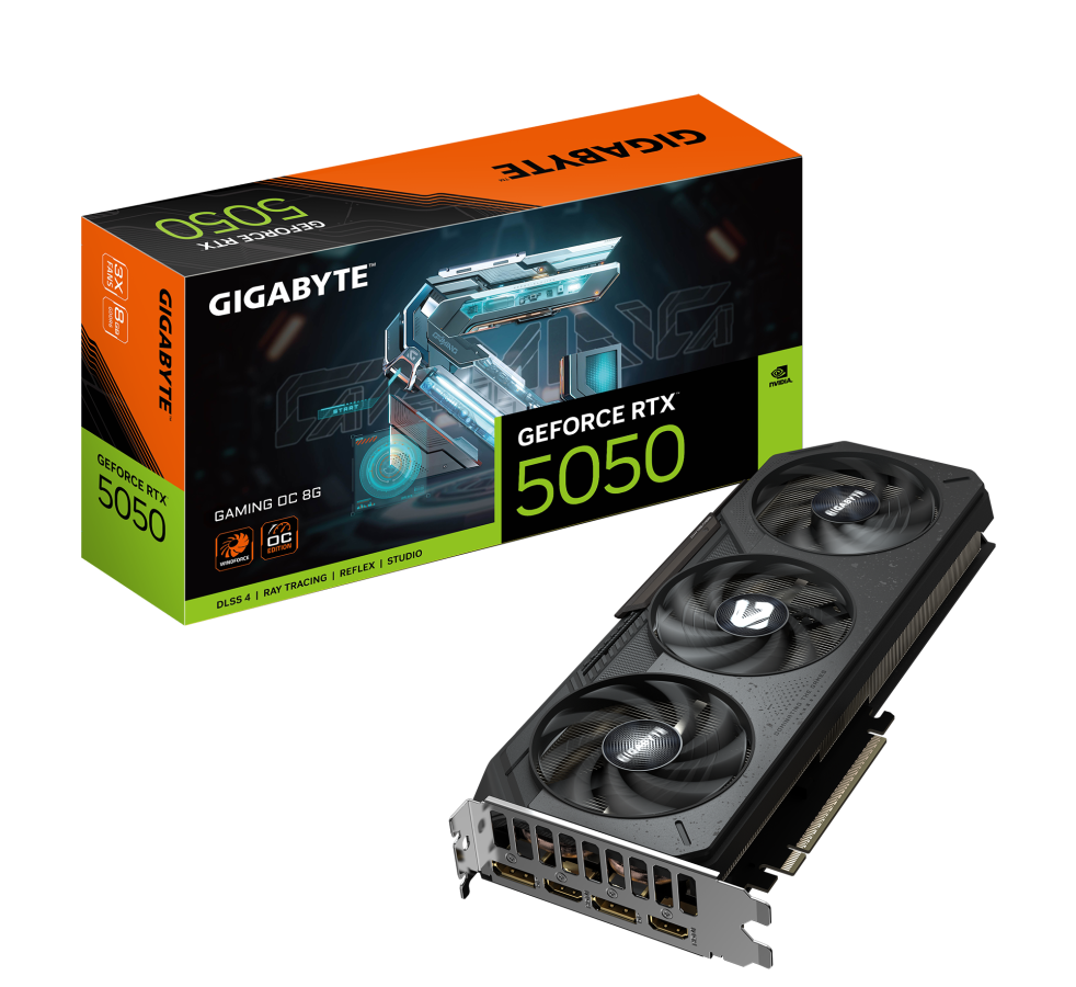 Videokarte Gigabyte GeForce RTX 5050 GAMING OC 8G (GV-N5050GAMING OC-8GD)