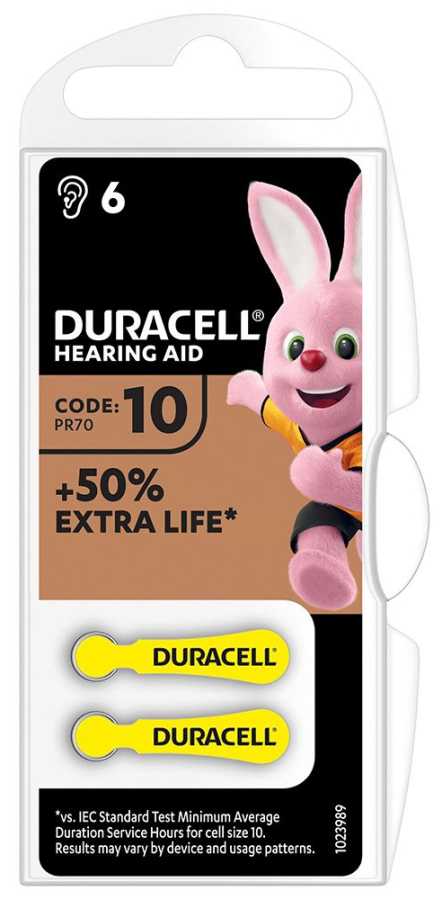 Batteries Dureall Hearing Aid 10 (A10) 6 Pack (96091449)
