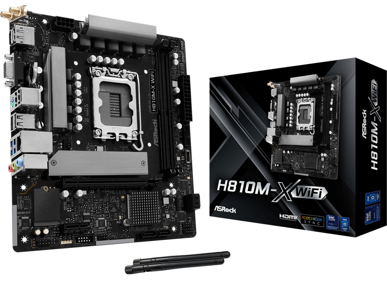 Motherboard Asrock H810M-X WiFi (90-MXBS6-A0UAYZ)