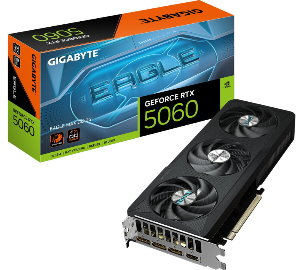 Videokarte Gigabyte GeForce RTX 5060 8GB EAGLE MAX OC (DLSS 4) (GV-N5060EAGLEMAX OC-8GD)