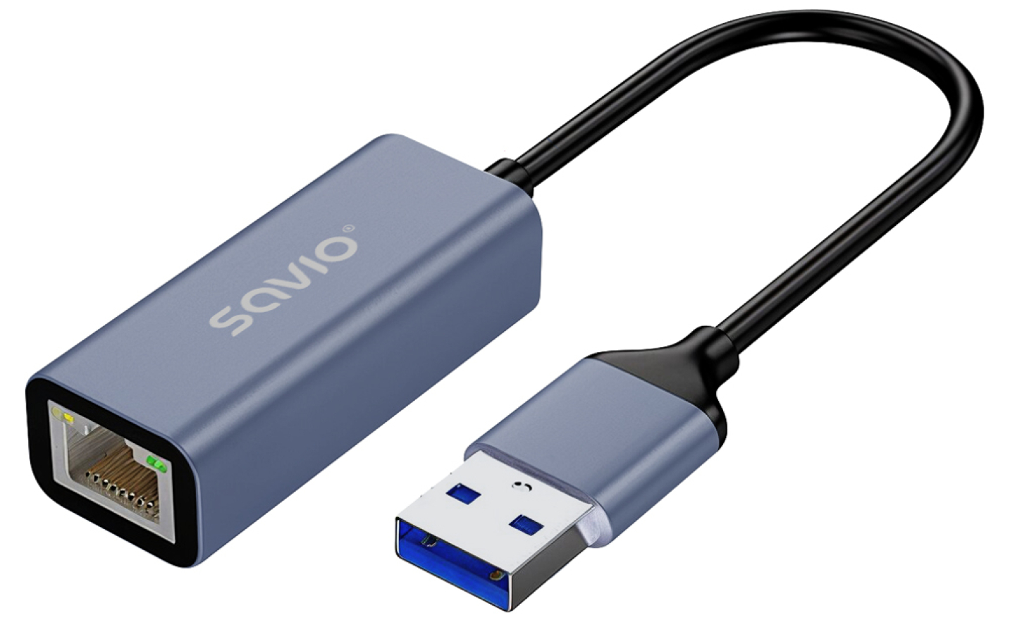 Adapteris Savio AK-83 USB-A 3.1 Gen 1 - RJ-45 Gigabit Ethernet (AK-83)
