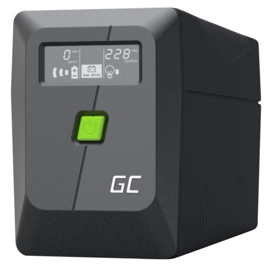 Nepārtrauktas barošanas bloks Green Cell PowerProof LCD UPS 650VA 360W (UPSLM360)