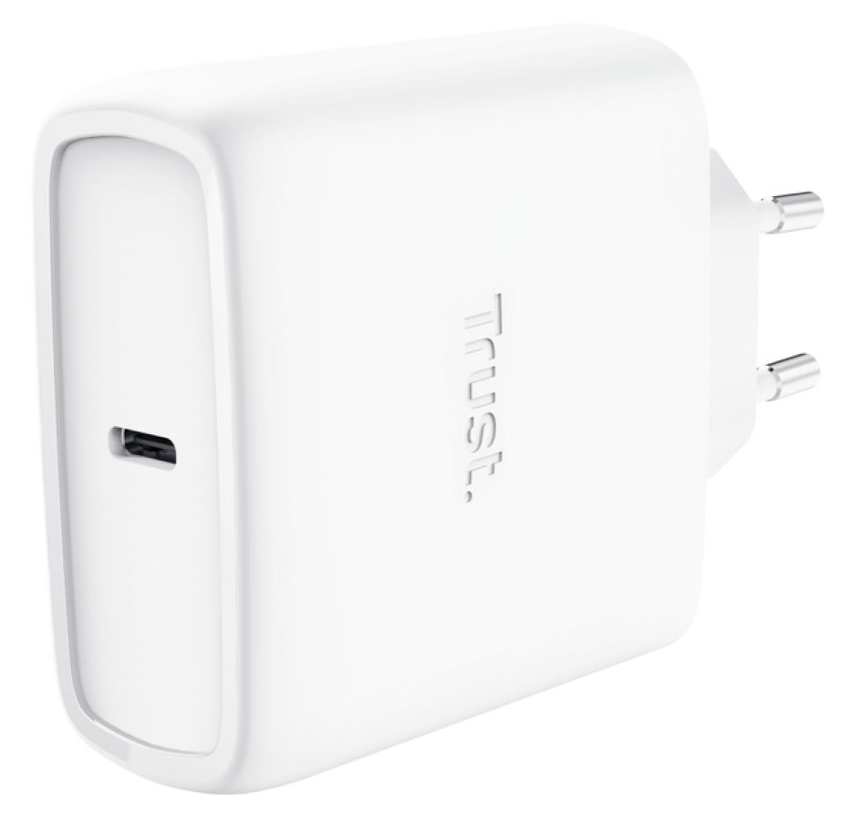 Charger Trust Maxo 65W Black USB-C + 2M USB-C CABLE White (25524)