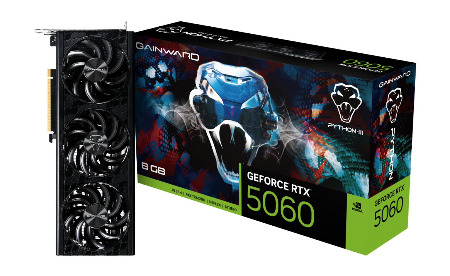 Videokarte Gainward GeForce RTX 5060 Python III (NE75060019P1-GB2063T)