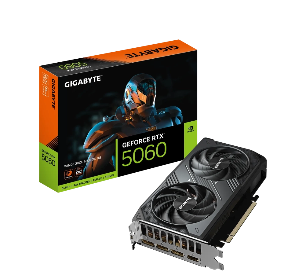 Videokarte Gigabyte GeForce RTX 5060 WINDFORCE MAX OC 8G (GV-N5060WF2MAX OC-8GD)