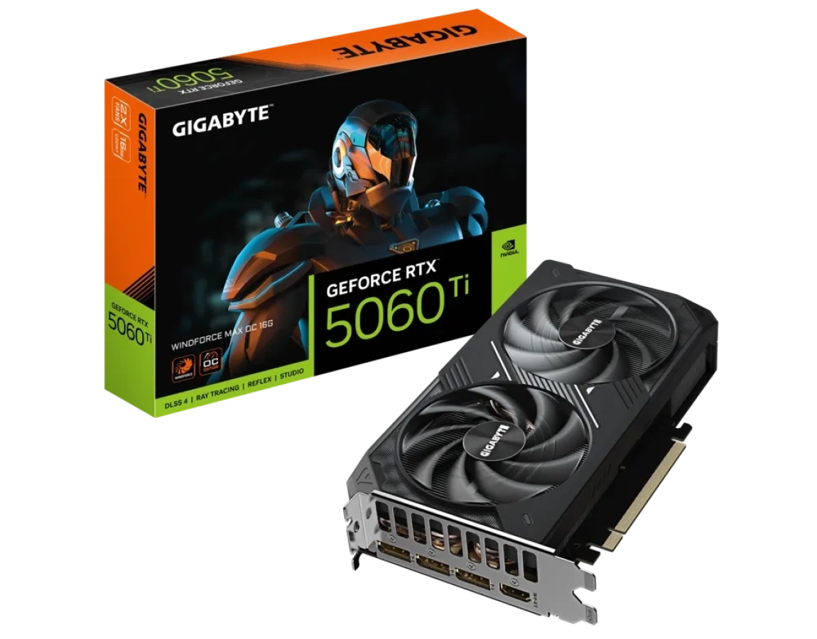 Videokarte Gigabyte GeForce RTX 5060 Ti WINDFORCE MAX OC 16G (GV-N506TWF2MAX OC-16GD)