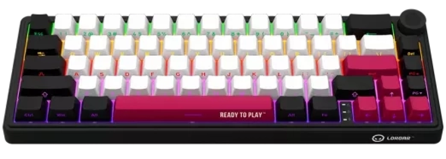 Klaviatūra Lorgar LRG-KBP70MW-BK-US 60% RGB (LRG-KBP70MW-BK-US)