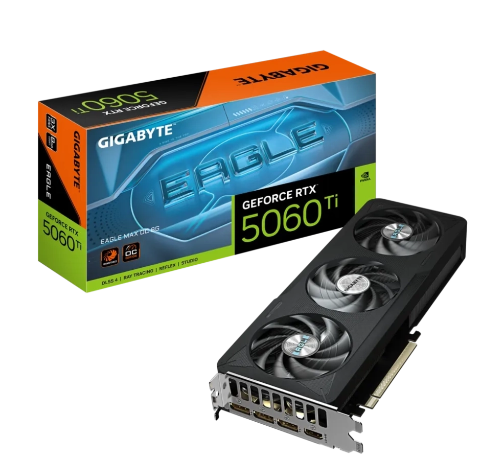 Videokarte Gigabyte GeForce RTX 5060 Ti EAGLE MAX OC 8G (GV-N506TEAGLEMAX OC-8GD)