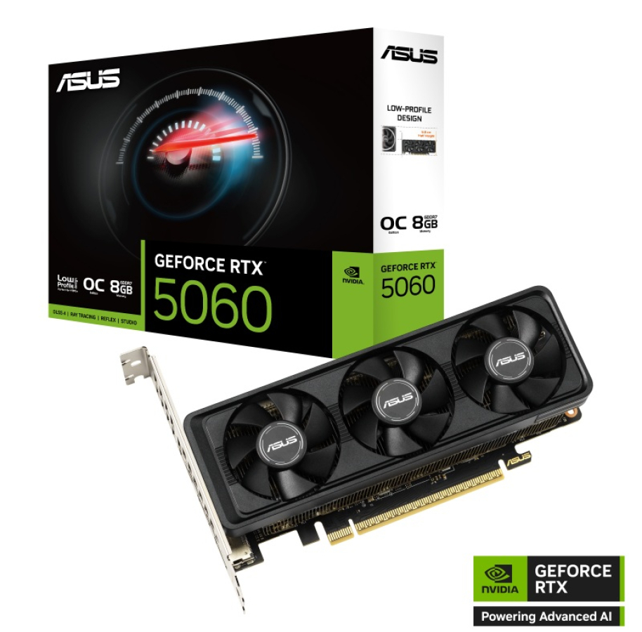 Videokarte ASUS GeForce RTX 5060 LP BRK 8GB GDDR7 OC Edition (90YV0N90-M0NA00)