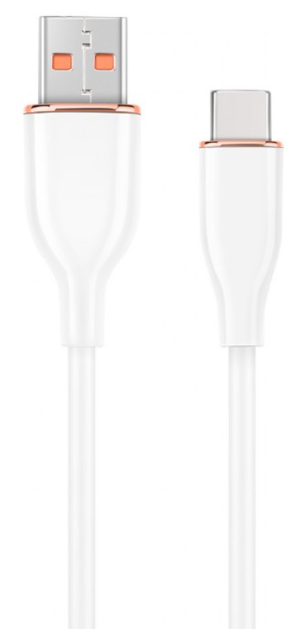 Kabelis Gembird Premium silicon USB-A Male - USB Type-C Male 1.5m White (CC-USB2S-AMCM-1.5M-W)