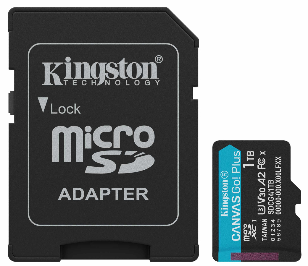 Atmiņas karte Kingston  Canvas Go Plus G4 MicroSDXC 1TB ar adapteri (SDCG4/1TB)