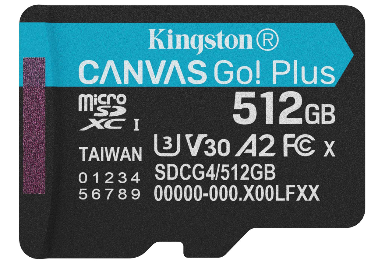 Atmiņas karte Kingston  Canvas Go Plus G4 MicroSDXC 512GB (SDCG4/512GBSP)