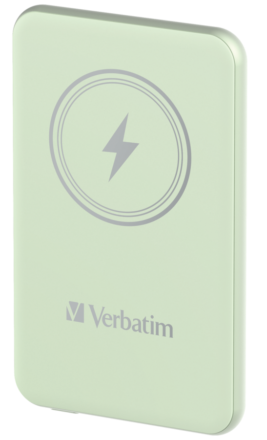 Enerģijas krātuve Verbatim Charge n Go 5000mAh Magnetic Wireless Charge Green 20W (32241V)
