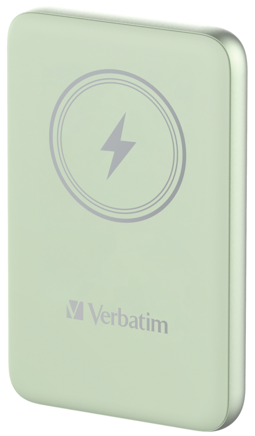 Enerģijas krātuve Verbatim Charge n Go 10000mAh Magnetic Wireless Charge Green 20W (32246V)