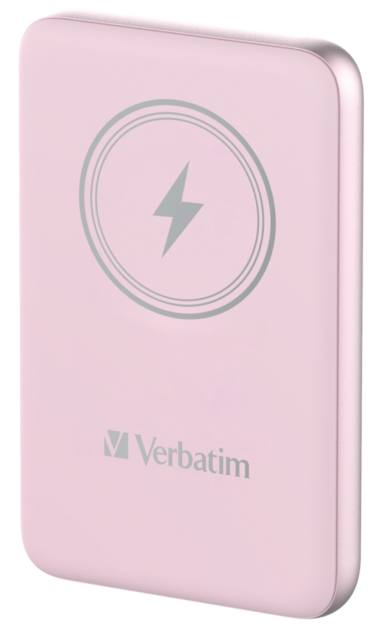 Enerģijas krātuve Verbatim Charge n Go 10000mAh Magnetic Wireless Charge Pink (32248V)