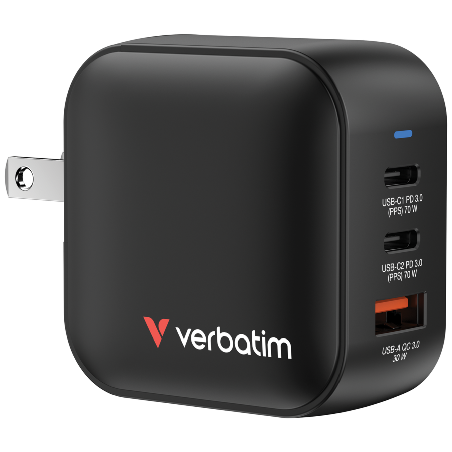 Lādētājs Verbatim Universal Mini GaN Wall Charger 70W UK + EU (32229V)