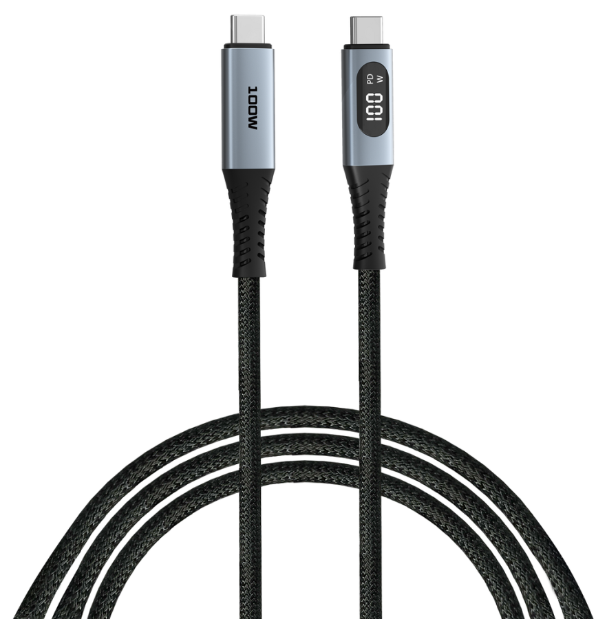 Kabelis Verbatim Sync&Charge Cable with Power Display 100W 120cm (31848V)