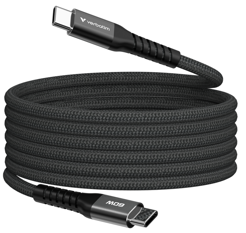 Kabelis Verbatim Sync & Charge Magnetic Type-C  60W 120cm Black (31859V)