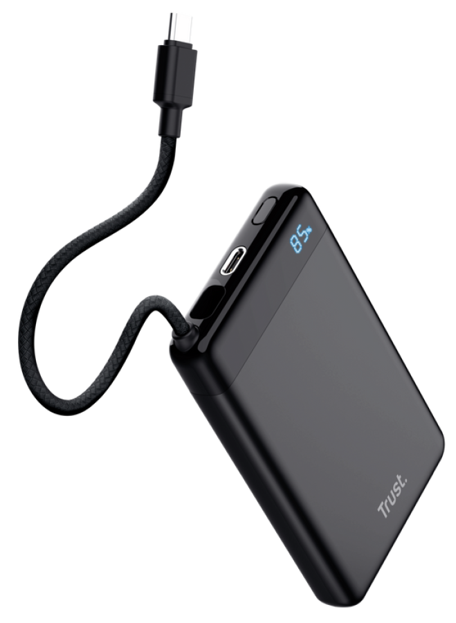 Enerģijas krātuve Trust Fiera 10000 mAh Fixed cable (25880)