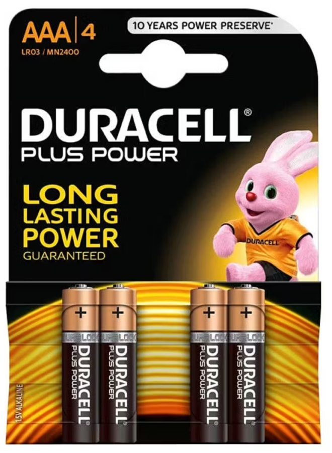 Baterijas Duracell AAA Alkaline 4-pack (5000394127326)