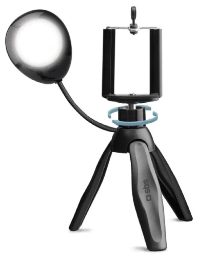 Telefona statīvs SBS Selfie tripod With light (TESELFIERINGMINI)