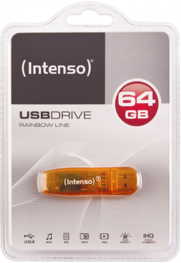 Flash memory Intenso Rainbow Line Orange 64GB (3502490)