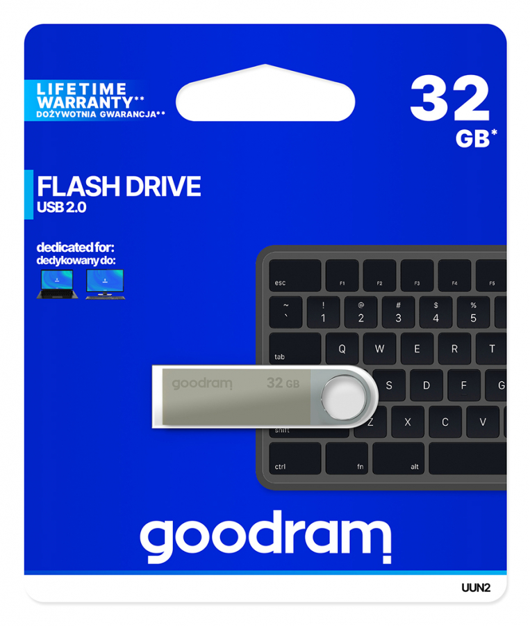 Goodram UUN2 USB 2.0 32GB Silver (UUN2-0320S0R11)