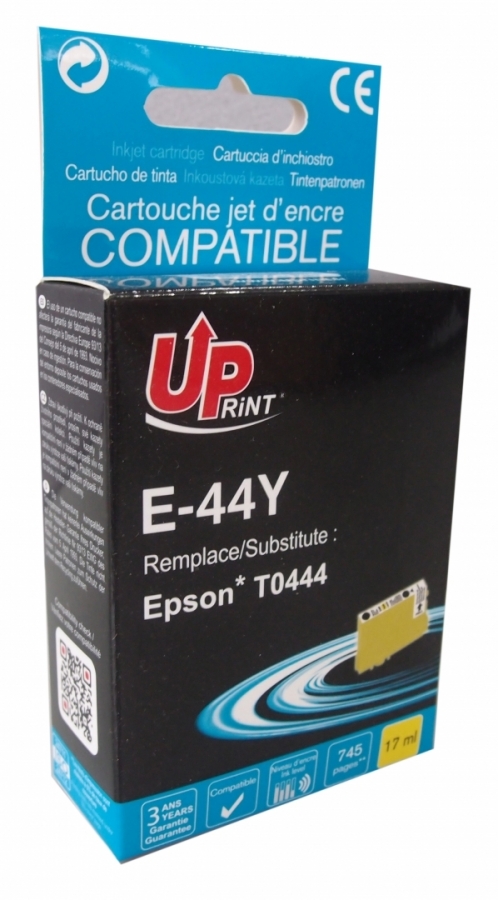 Tintes kārtridžš UPrint Epson T0444 Yellow (E-44Y-UP)