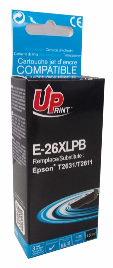 Tintes kārtridžš UPrint Epson 26XLPB T2631/T2611 Photo Black (E-26XLPB-UP)
