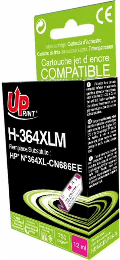 Tintes kārtridžs UPrint HP 364XL Magenta (H-364XL-M-UP)
