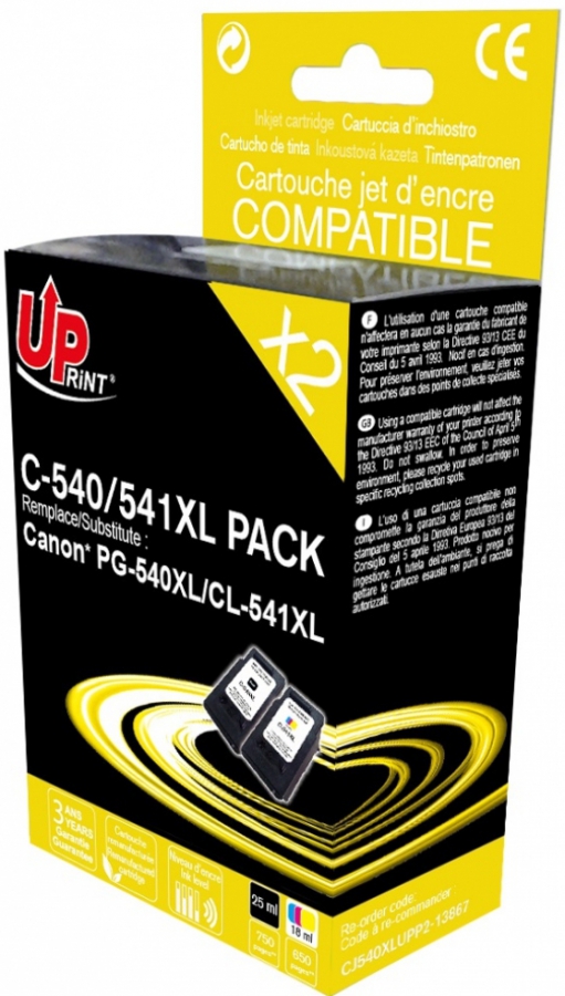 Tintes kārtridžs UPrint Canon 540/541XL Komplekts (C-540/541XL-PACK-UP)