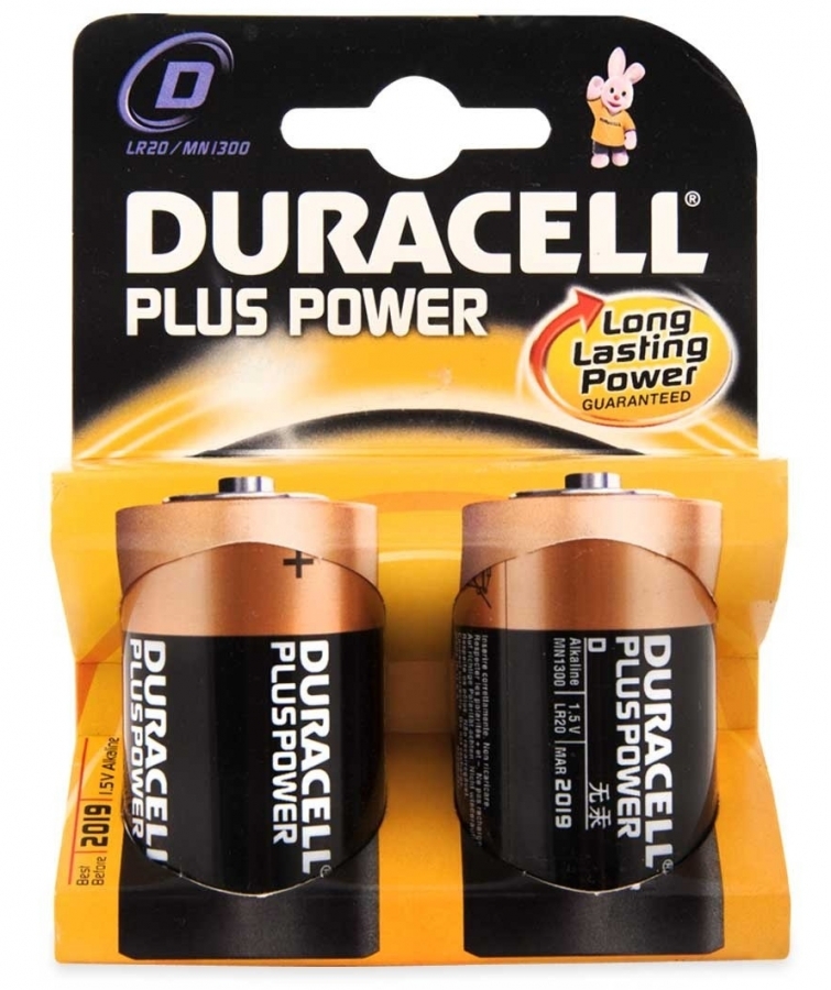 Baterija Duracell D2 Plus Power 2 pack (5000394019171)