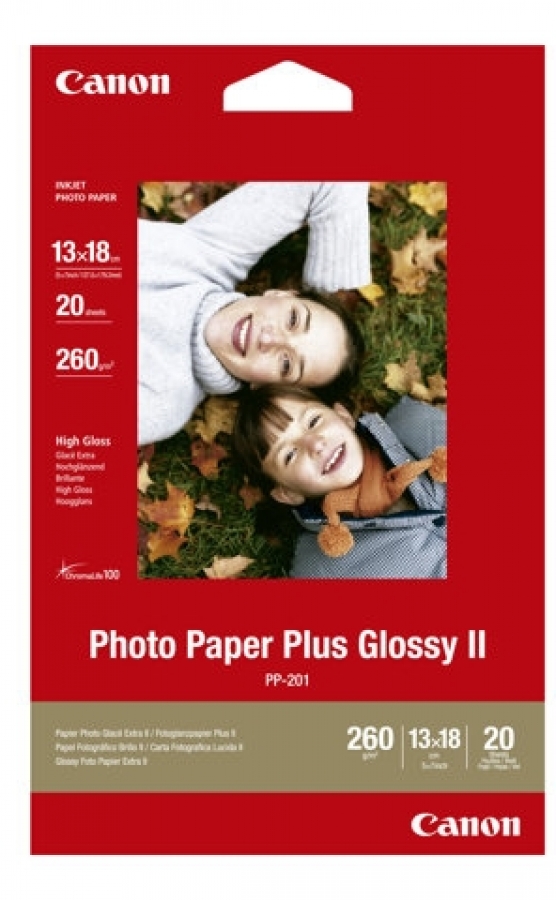 Fotopapīrs CANON PP-201 Plus II 13X18 Glossy 20gab (2311B018)