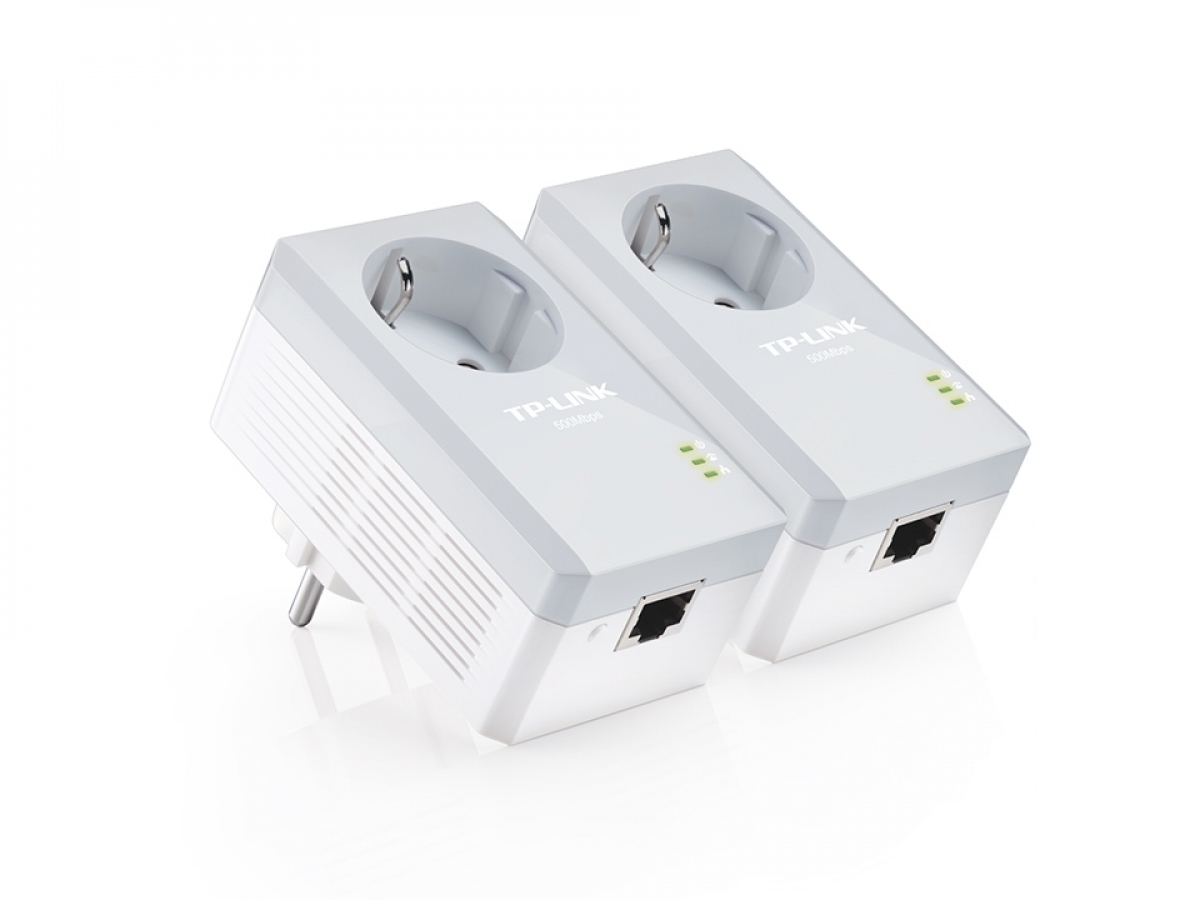 TP-Link AV600 Powerline Adapter with AC Pass Through Starter Kit (TL-PA4010PKIT)