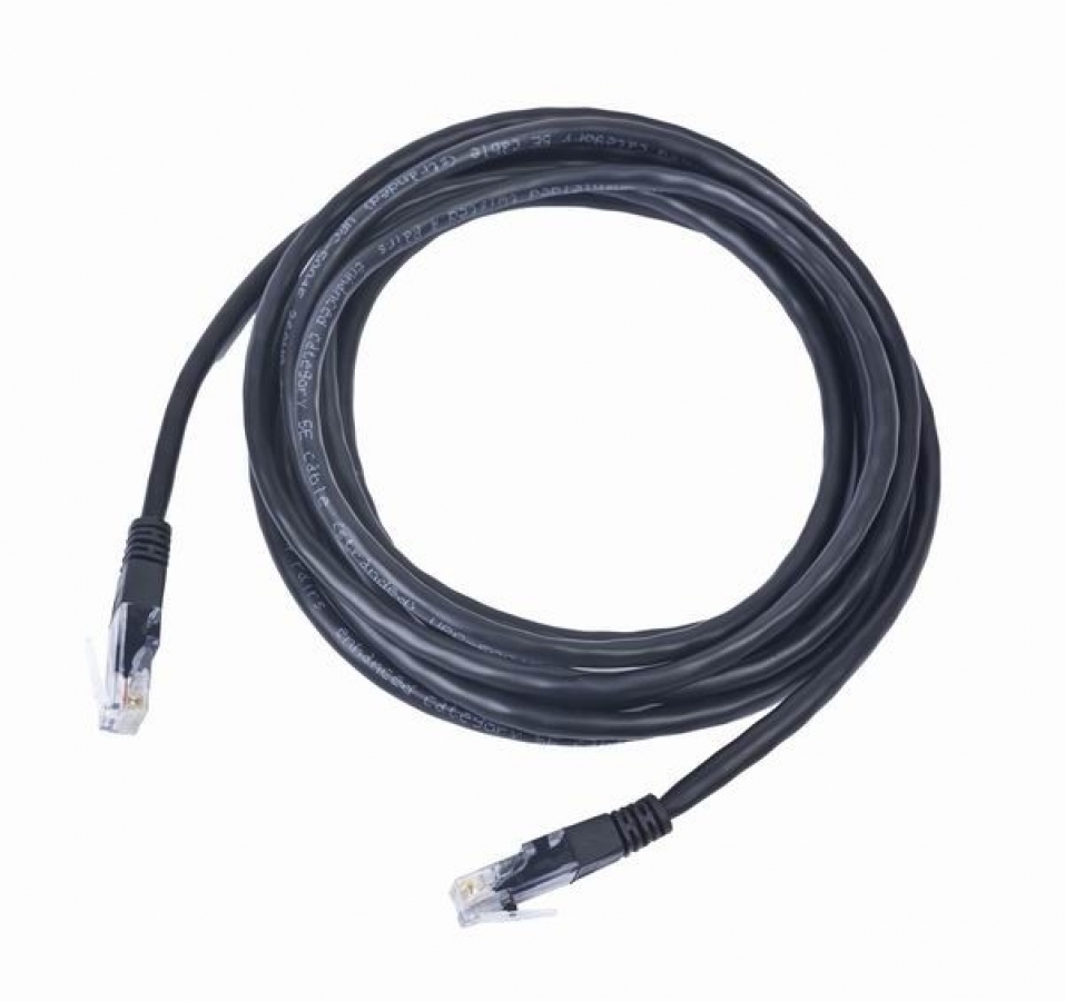 Kabelis Gembird RJ45 Male - RJ45 Male 0.5m Black (PP12-0.5M/BK)