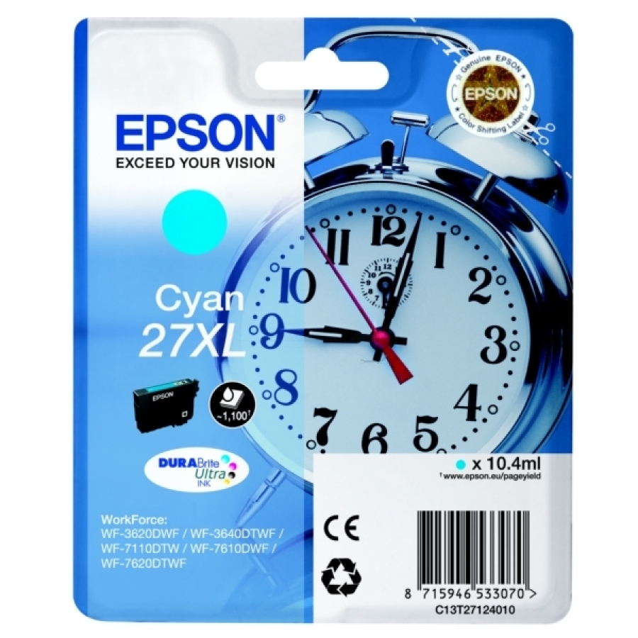 Ink cartridge Epson 27XL Cyan (C13T27124012)