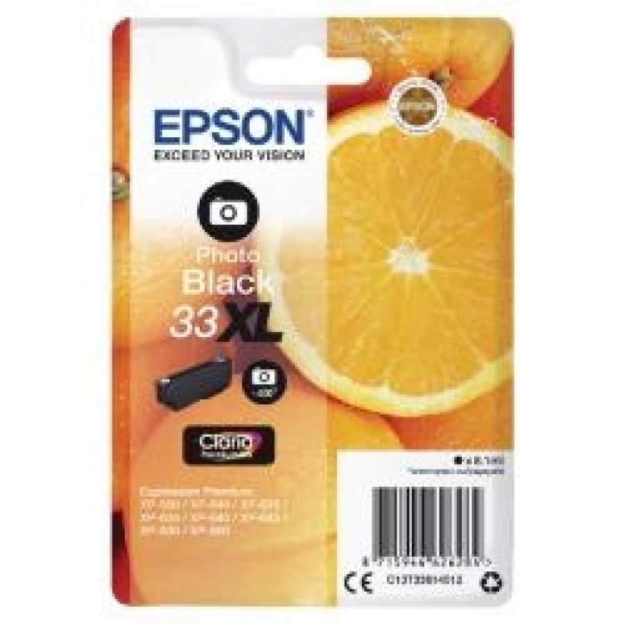 Tintes kārtidžs Epson 33XL Black (C13T33614012)
