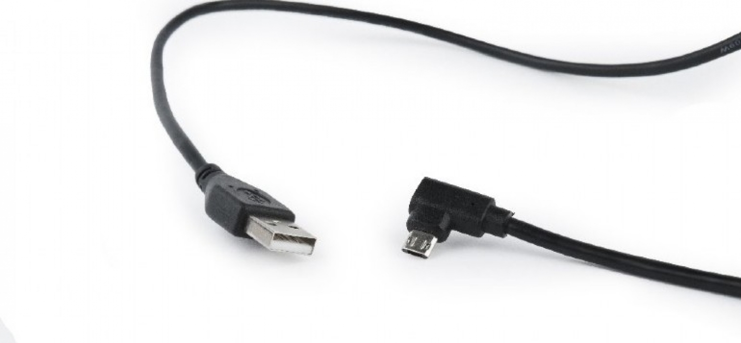 Gembird USB Male - MicroUSB Male 1.8m Black 90D (CC-USB2-AMMDM90-6)