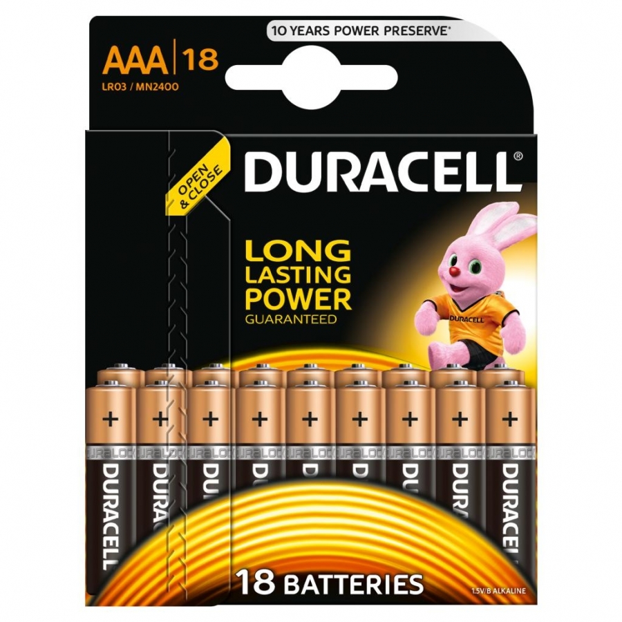 Duracell Base AAA Alkaline 18 pack (5000394107557)