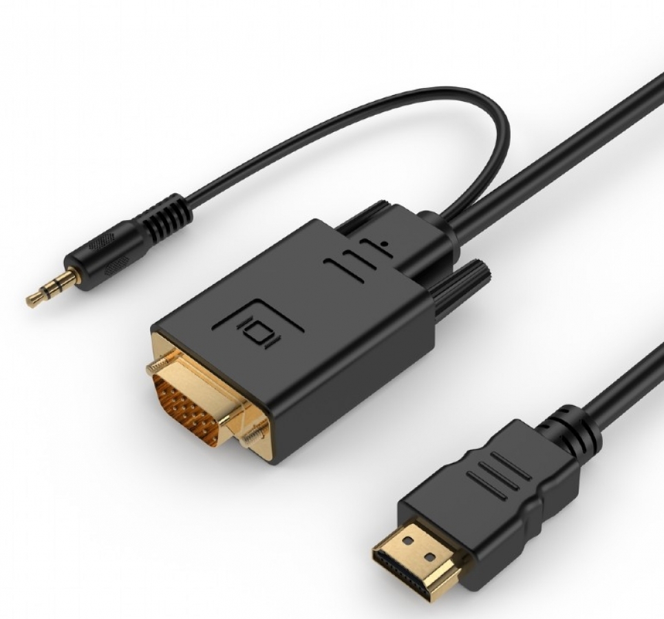 Gembird HDMI Male - VGA Male + 3.5mm 1.8m Full HD (A-HDMI-VGA-03-6)